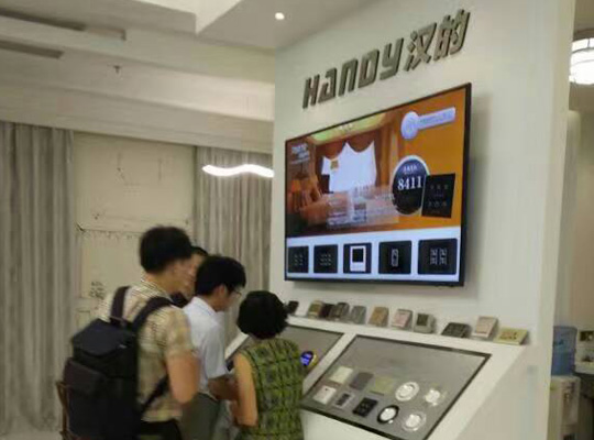 杜总向韩国客户介绍汉的产品