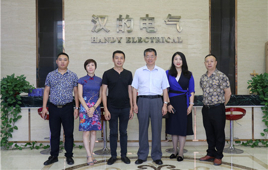 中国建筑材料流通协会秦占学会长一行莅临汉的电气参观指导